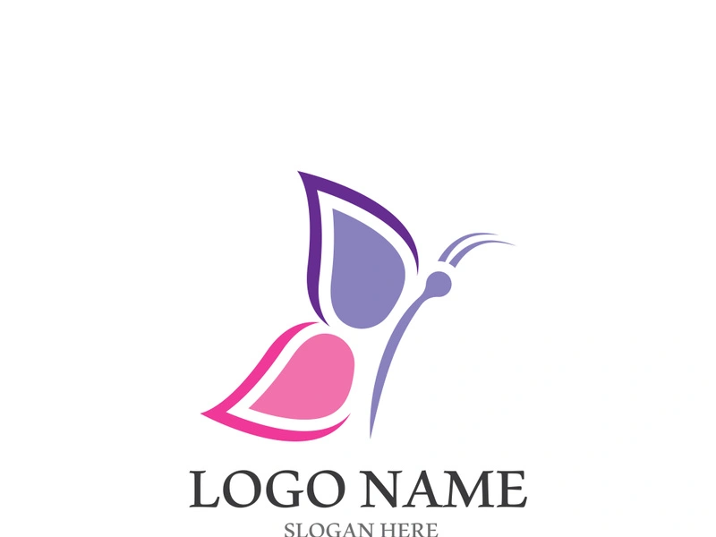 Fresh lavender flower logo vector flat design