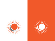 Creative sun concept logo illustration design template