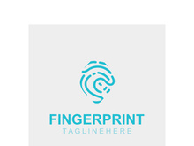Fingerprint technology Logo Security system element symbol biometric template