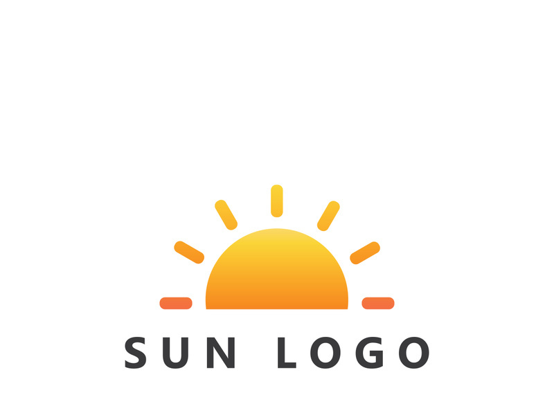 Creative and unique sun logo design.