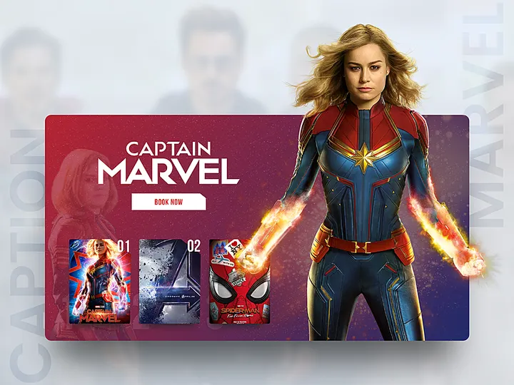 Captain Marvel Landing Page Freebie