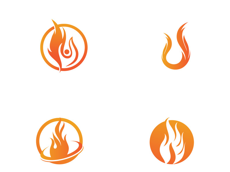 Fire Logo Template  Flame Symbol  Icon Vector