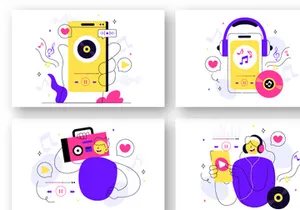 12 Viral Tunes Illustration