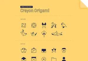 Free Origami Icon Set