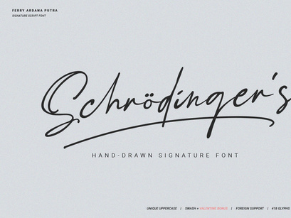 Schrödinger's | Signature Font