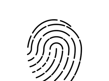Digital fingerprint vector illustration logo icon preview picture