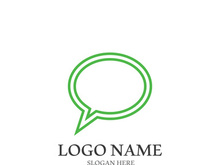 Speech bubble icon logo template vector illustration