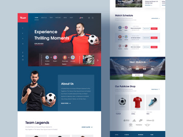 Football Club Landing page Design preview picture
