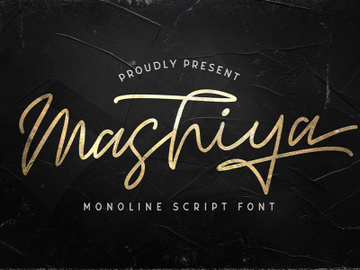 Mashiya - Monoline Script Font preview picture