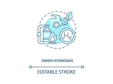 Green hydrogen concept icon preview picture