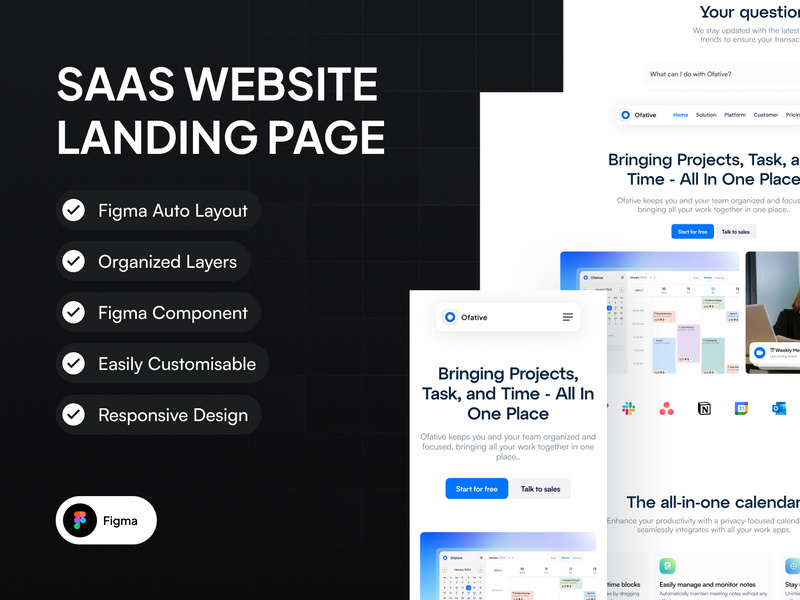 Ofative - Saas Website Landing Page