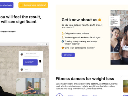 WebSite Template Skyfit For Figma And Photoshop