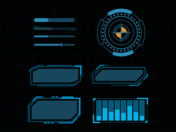 Futuristic user interface illustration preview picture