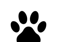 Minimal Dog Paw Print Logo