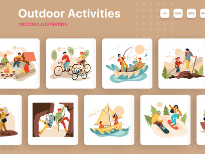 Outdoor Activities Illustrations