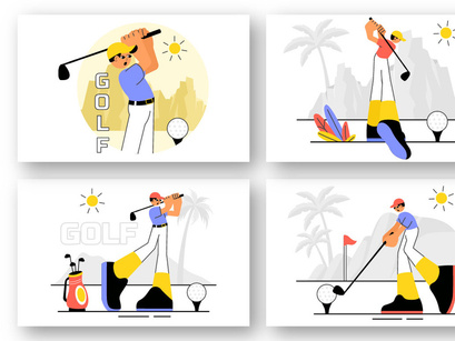 9 Golf Sport Illustration