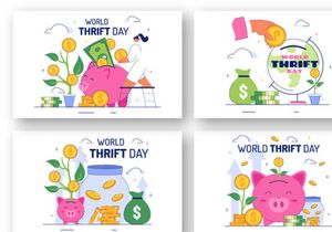10 World Thrift Day Illustration