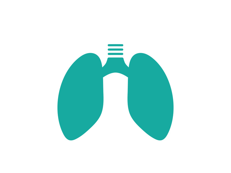 Lung icon logo for medical design