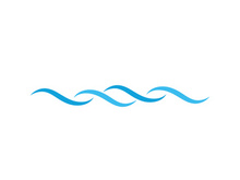 Water wave vector icon illustration