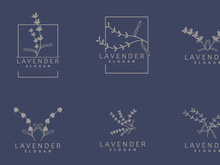 Lavender Logo Elegant Purple Flower Plant Illustration