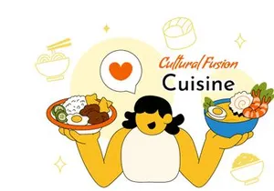10 Cultural Fusion Cuisine Illustration
