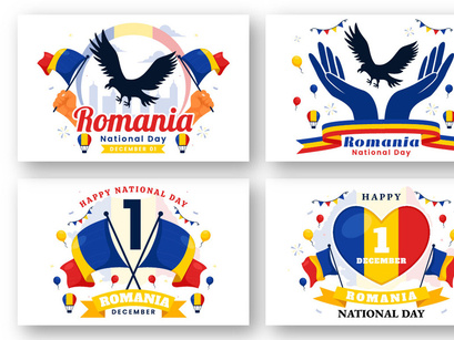 13 Romania National Day Illustration