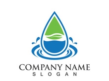 Water drop logo icon illustration template design