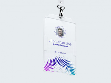 Vertical ID card mockup 02 preview picture