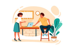 Businessman working on startup plan