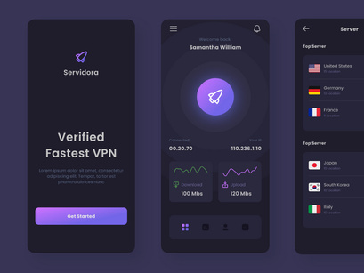 Servidora - VPN Mobile App UI Kit