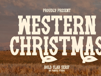 Western Christmas - Bold Slab Serif
