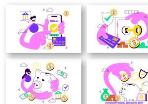 6 International Banking Day Illustration