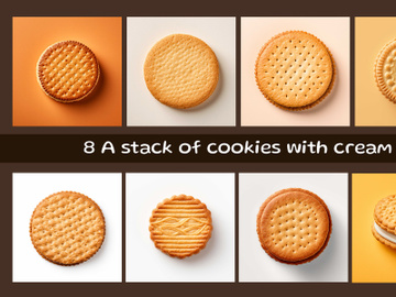 A stack of cookies with cream preview picture