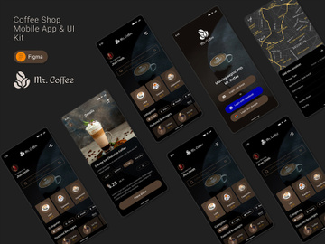 Mr. Coffee - Online Coffee Shop App | Figma UI Kit preview picture