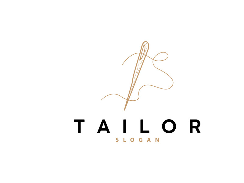Tailor Logo, Needle and Thread Vector