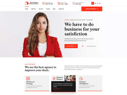 Business Consultancy Landing Page Design