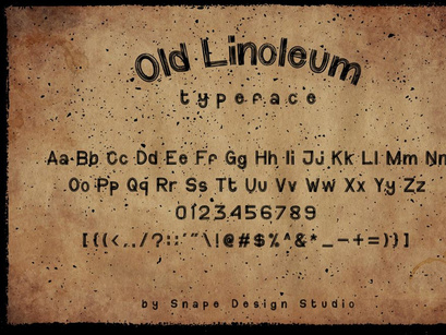 Old Linoleum - Typeface