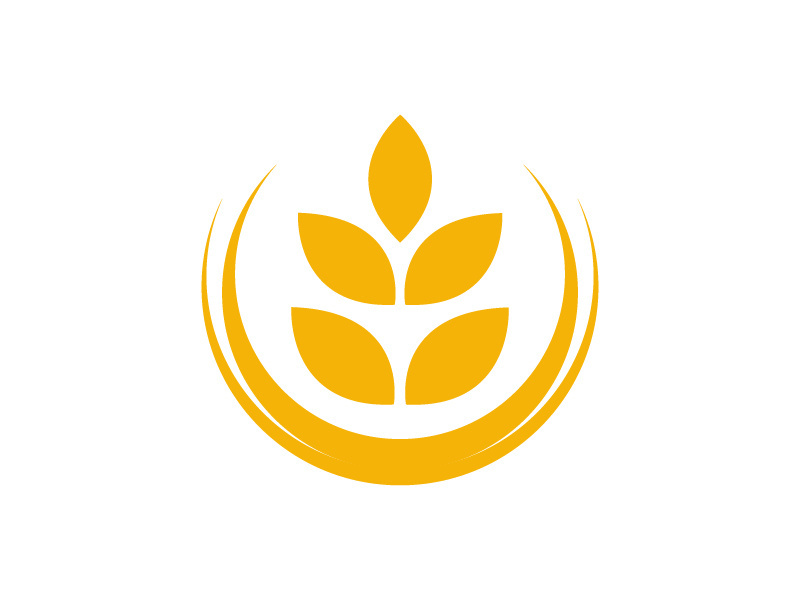 Agriculture wheat rice icon illustration