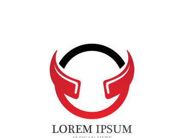 Bull horn logo and symbols template icons app preview picture