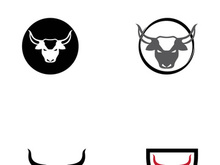 Vintage bull head horns logo
