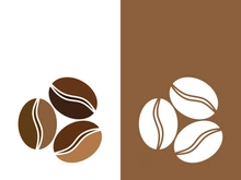 Coffee bean icon vector illustration template