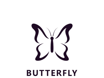 Beauty butterfly logo  symbol vector template preview picture