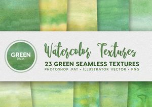 Watercolor Seamless Textures - Green Pack