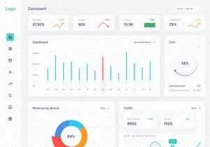 Admin Dashboard UI for SaaS, CRM & E-commerce | Figma Design