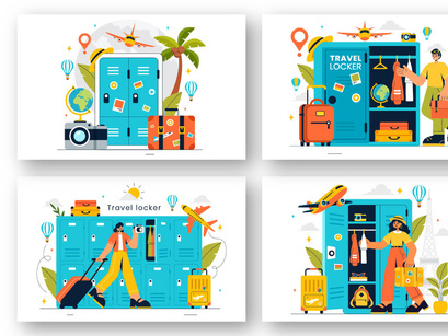 9 Travel Locker System Illustration