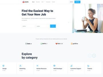 Job Board Bootstrap Free Template preview picture