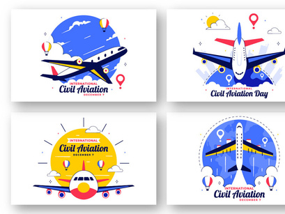 10 International Civil Aviation Day Illustration