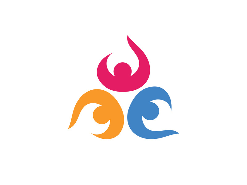 Colorful community group team People Logo Design
