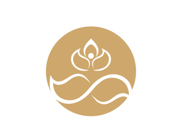 Lotus flower health meditation logo symbol preview picture