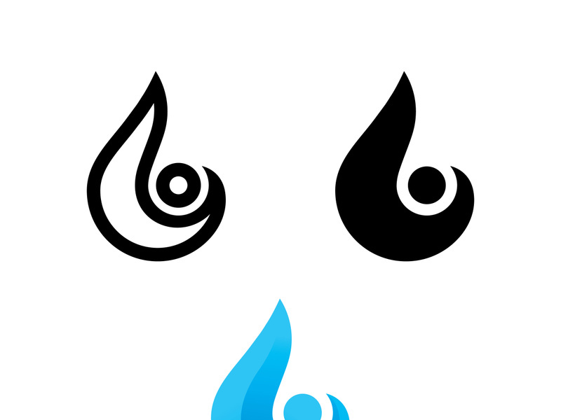 water drop Logo Template vector water icon design